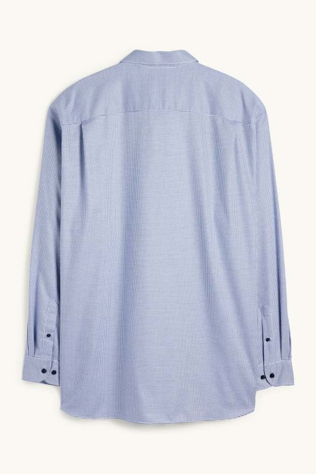 Bărbați - Cămașă office - regular fit - guler italian - nu necesită călcare - cu model - albastru