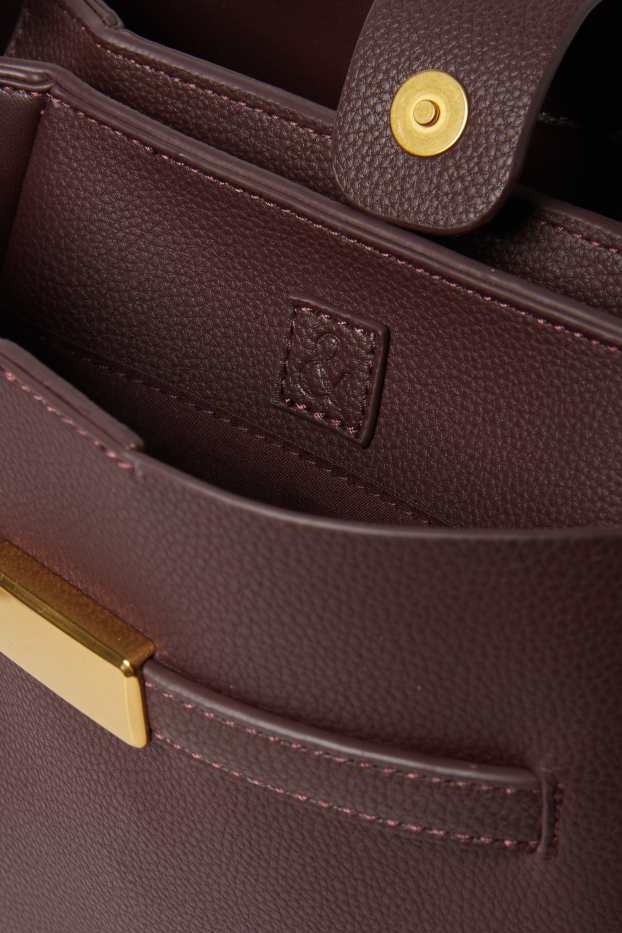 Dona - Bandolera - pell sintètica - vermell fosc