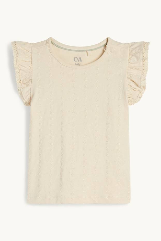 Baby Mädchen - Baby-Outfit - 2 teilig - beige
