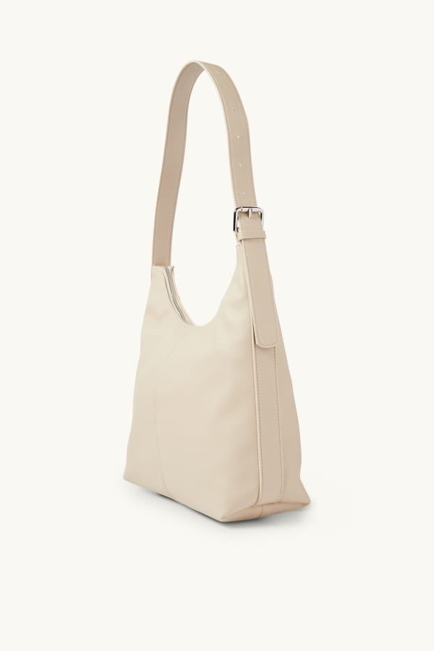 Femmes - Sac d'épaule - matière synthétique - beige