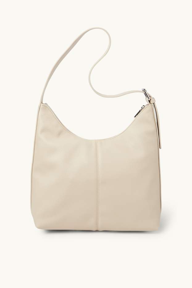 Femmes - Sac d'épaule - matière synthétique - beige