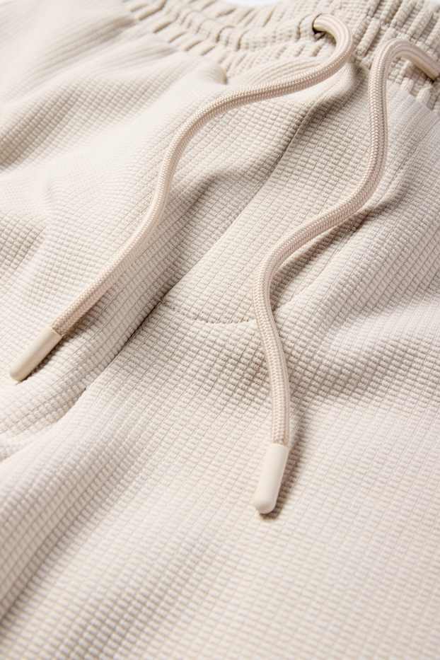 Herren - Sweatshorts - strukturiert - beige