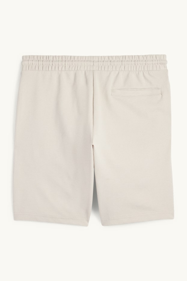 Herren - Sweatshorts - strukturiert - beige