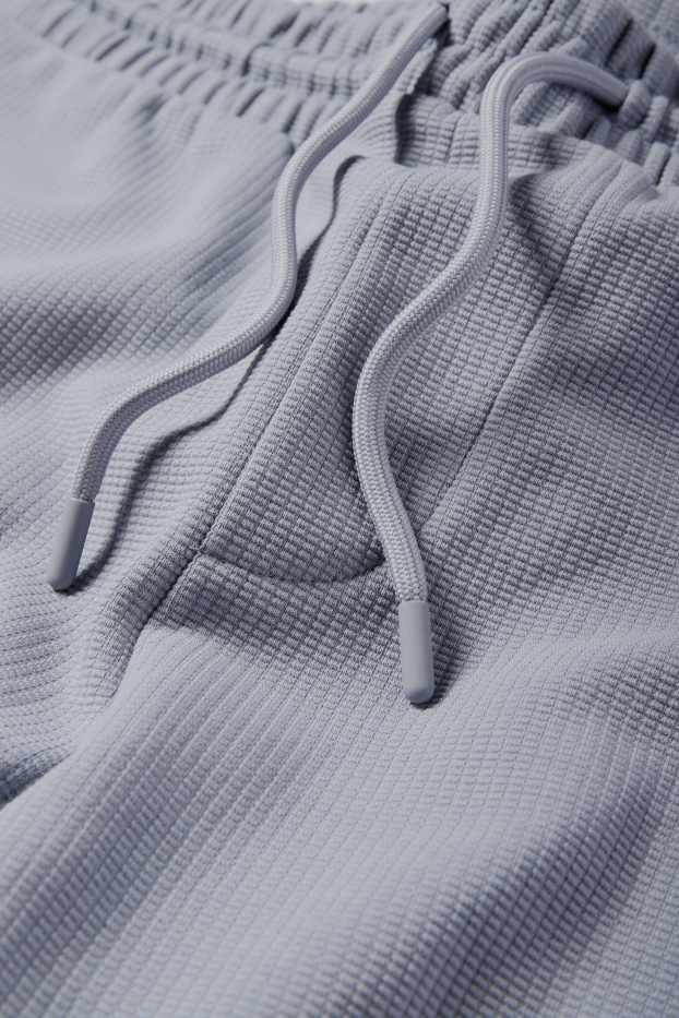 Uomo - Shorts di felpa - tessuto tramato - grigio