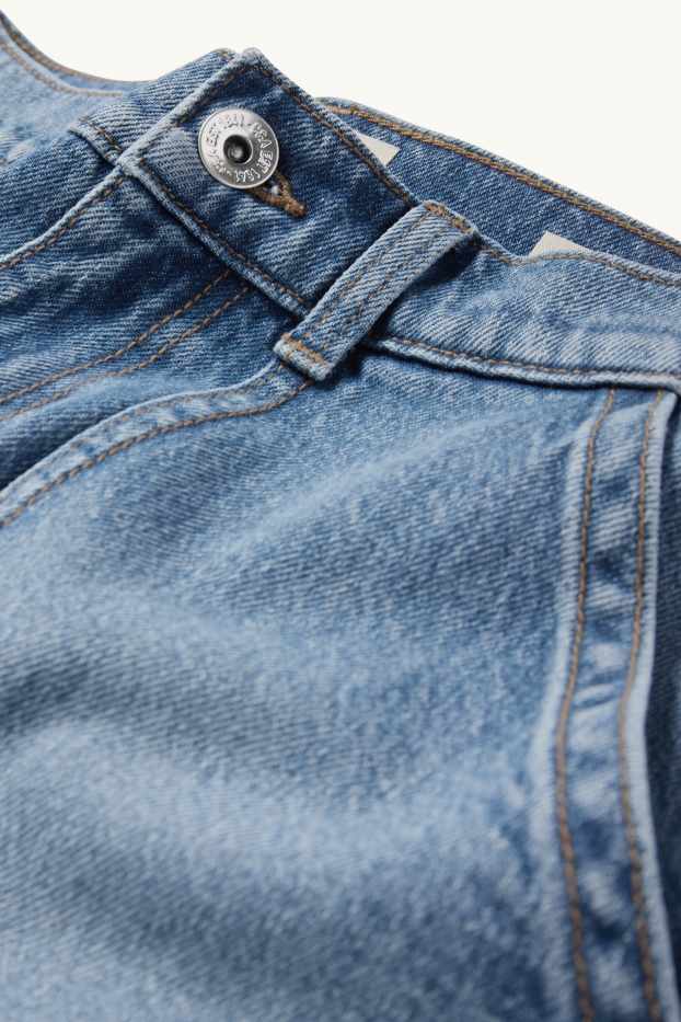 Femei - Fustă mini din denim - denim-albastru