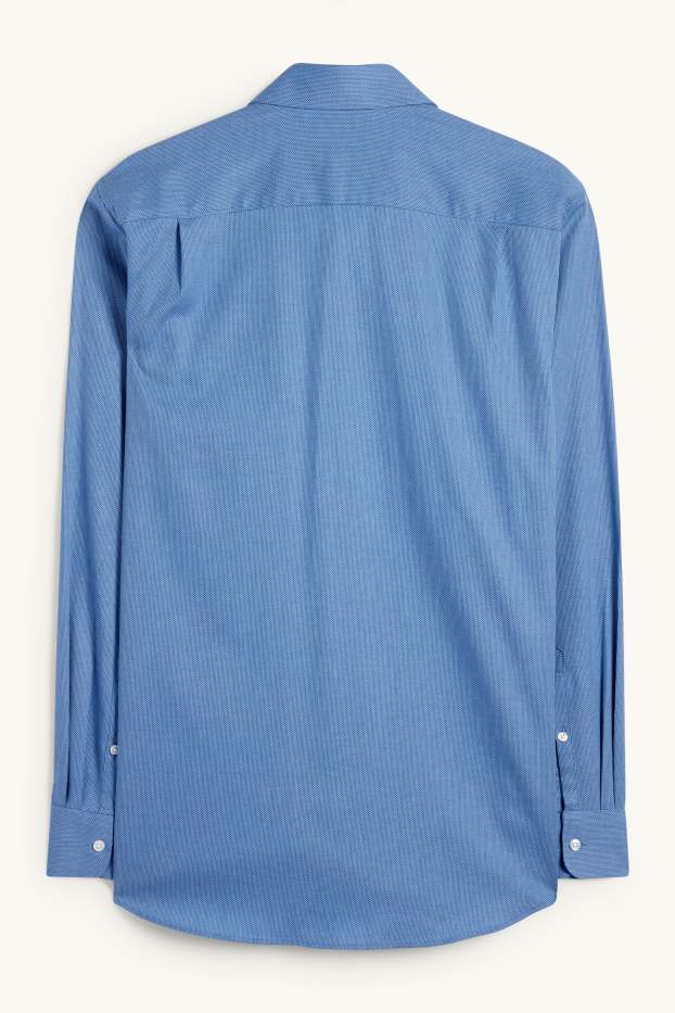 Hombre - Camisa de oficina - regular fit - Kent - de planchado fácil - estampada - azul