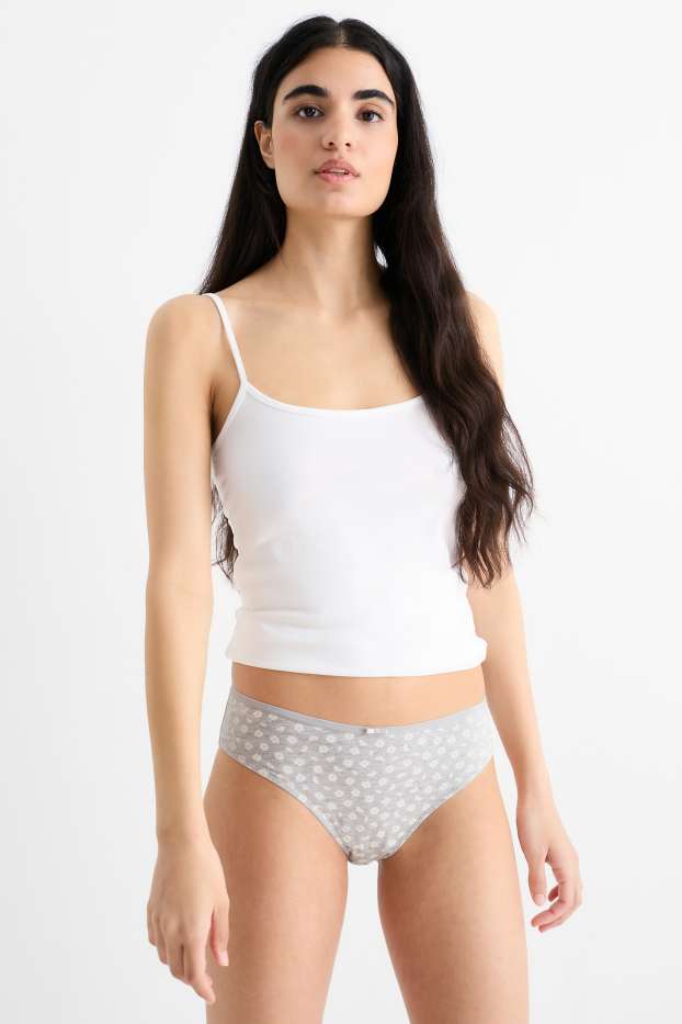 Women - Multipack of 4 - knickers - light gray-melange