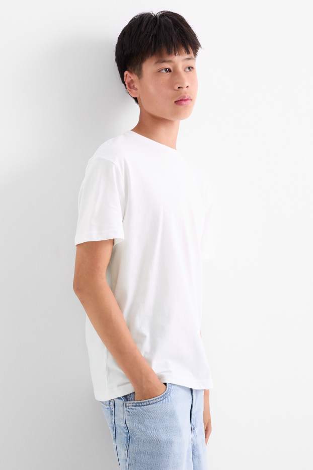 Kinder Jungen - Multipack 2er - Kurzarmshirt - weiß