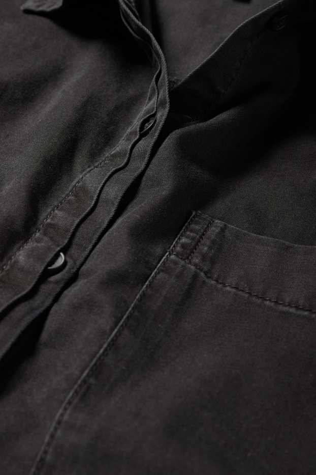 Dámské - Džínová halenka bez rukávů - černá