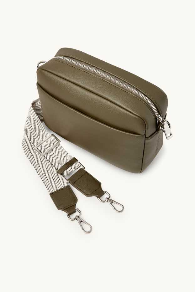 Femei - Geantă de umăr cu curea detașabilă - imitație de piele - verde