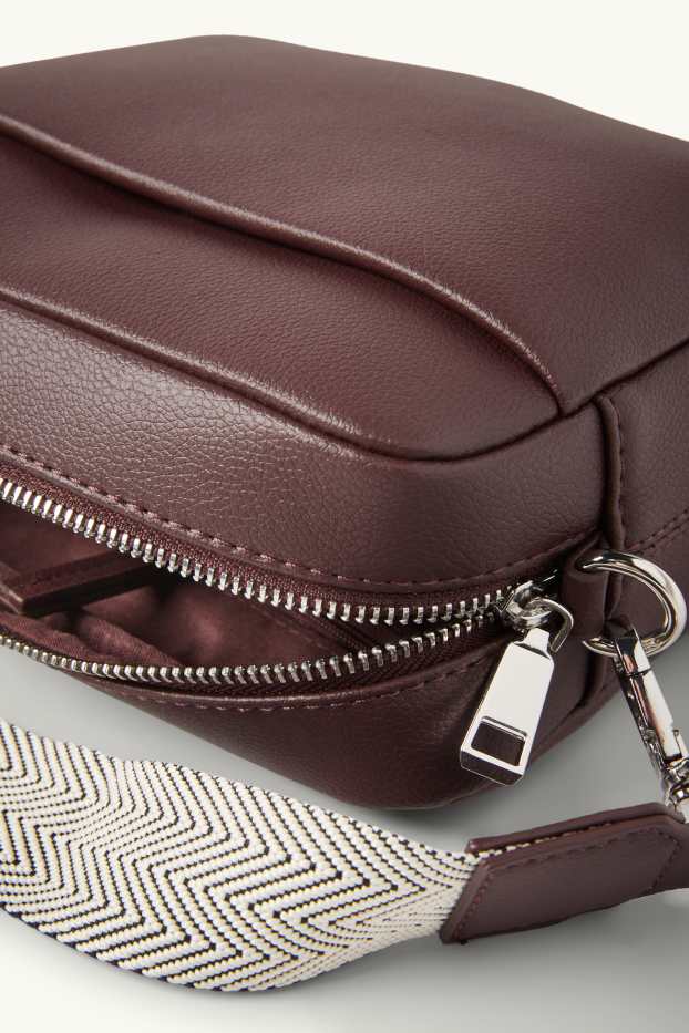 Femmes - Sac à bandoulière amovible - synthétique - bordeaux