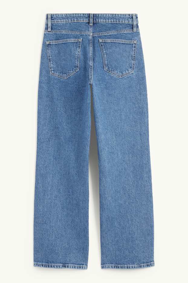 Damen - Baggy Jeans - Mid Waist - jeansblau