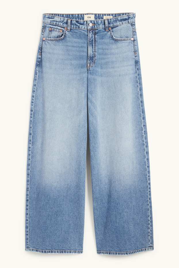 Femmes - Wide leg jean - low waist - jean bleu