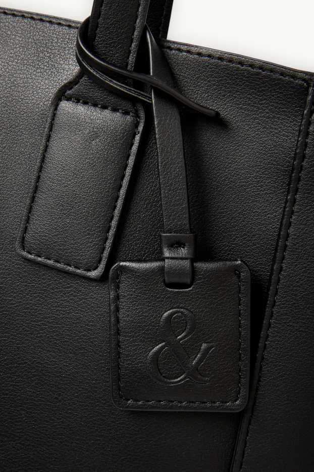 Donna - Shopper grande - similpelle - nero