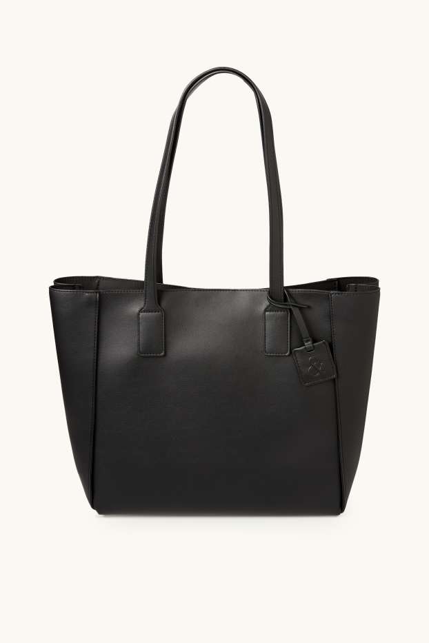 Donna - Shopper grande - similpelle - nero