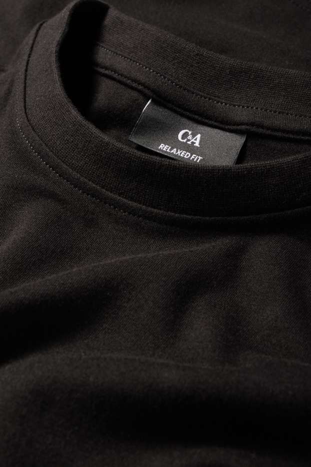 Home - Paquet de 2 - samarreta de mànigues curtes- relaxed fit - negre