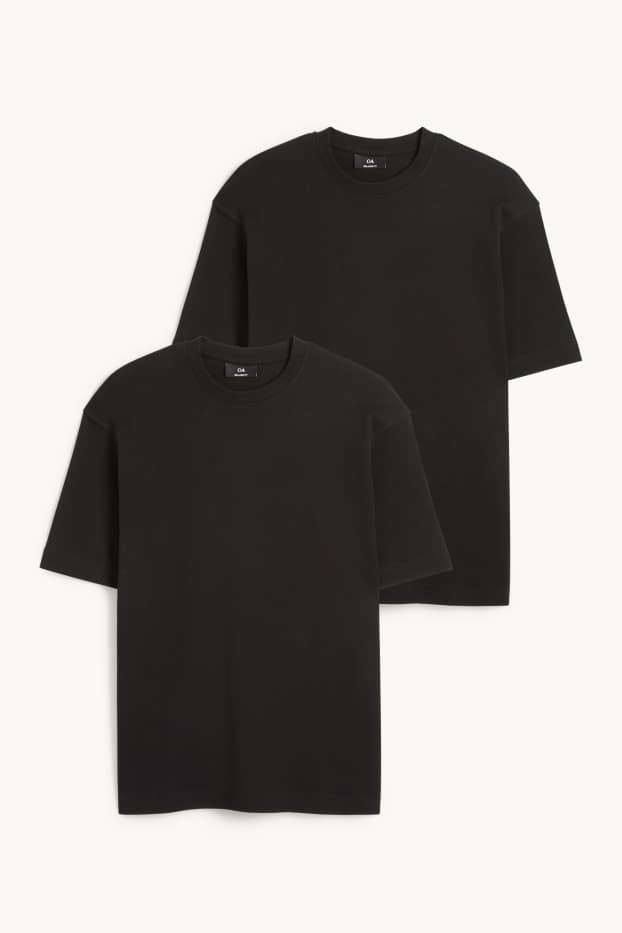 Home - Paquet de 2 - samarreta de mànigues curtes- relaxed fit - negre