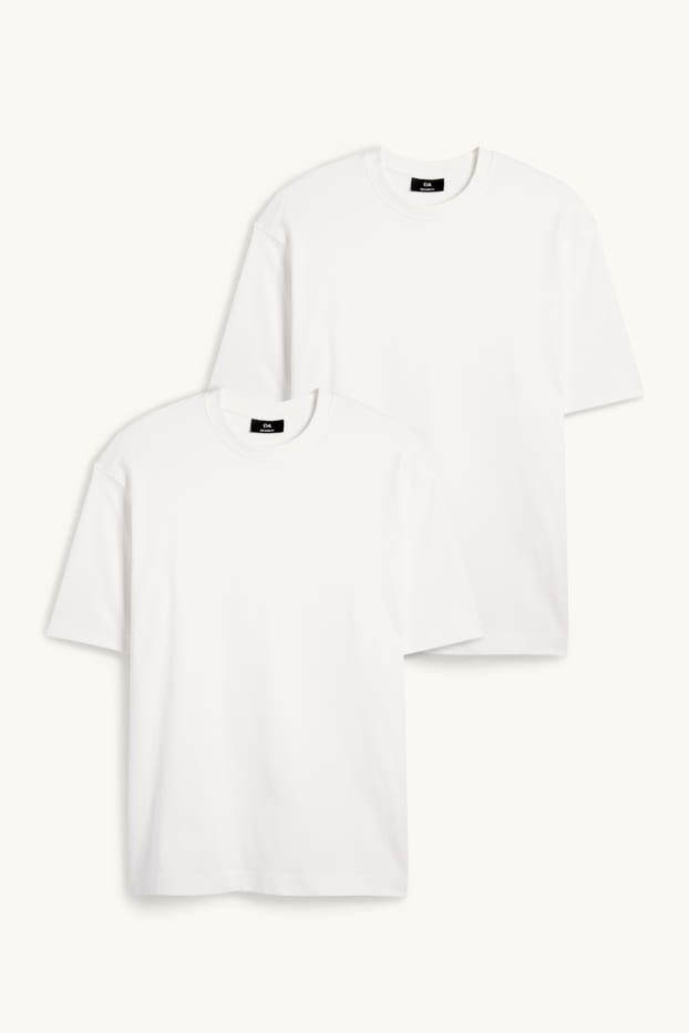 Home - Paquet de 2 - samarreta de mànigues curtes- relaxed fit - blanc
