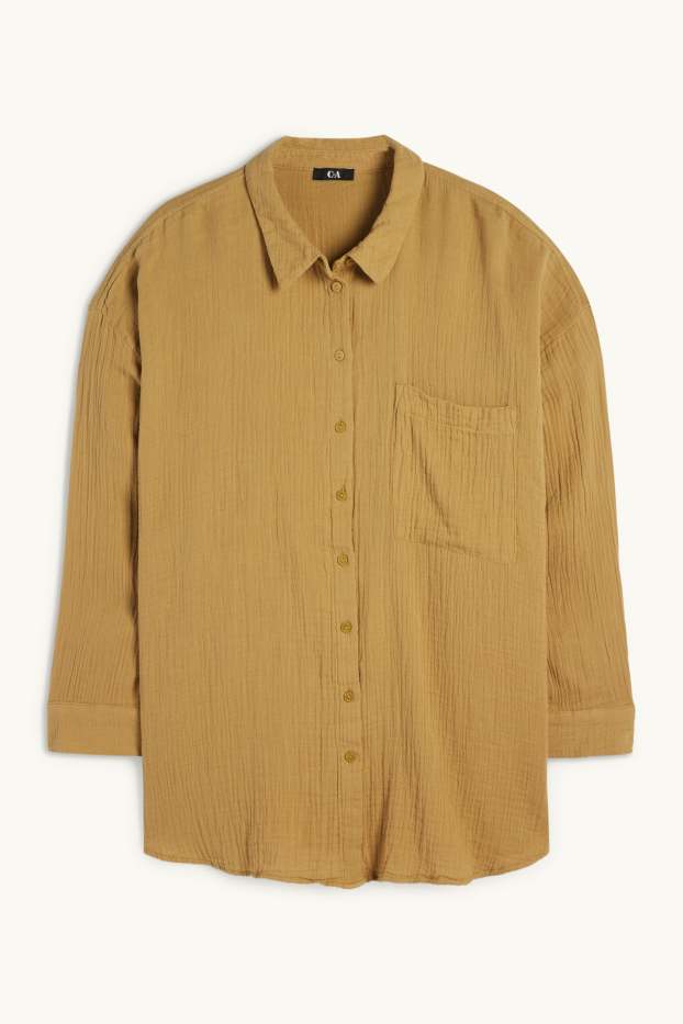 Donna - Blusa in mussola - kaki