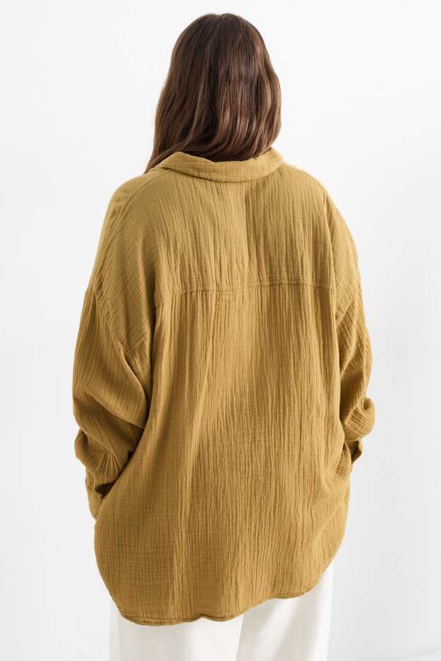 Donna - Blusa in mussola - kaki