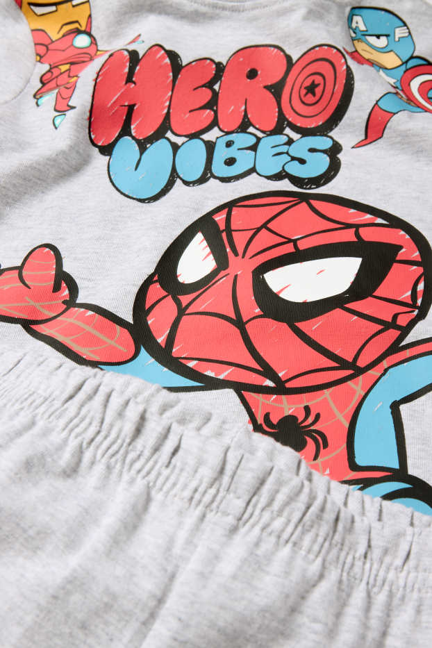 Kinder Jungen - Spidey und seine Super-Freunde - Pyjama - 2 teilig - hellgrau-melange