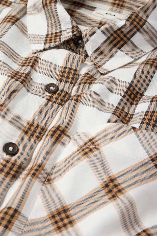 Enfants filles - Chemise - à carreaux - marron / blanc crème