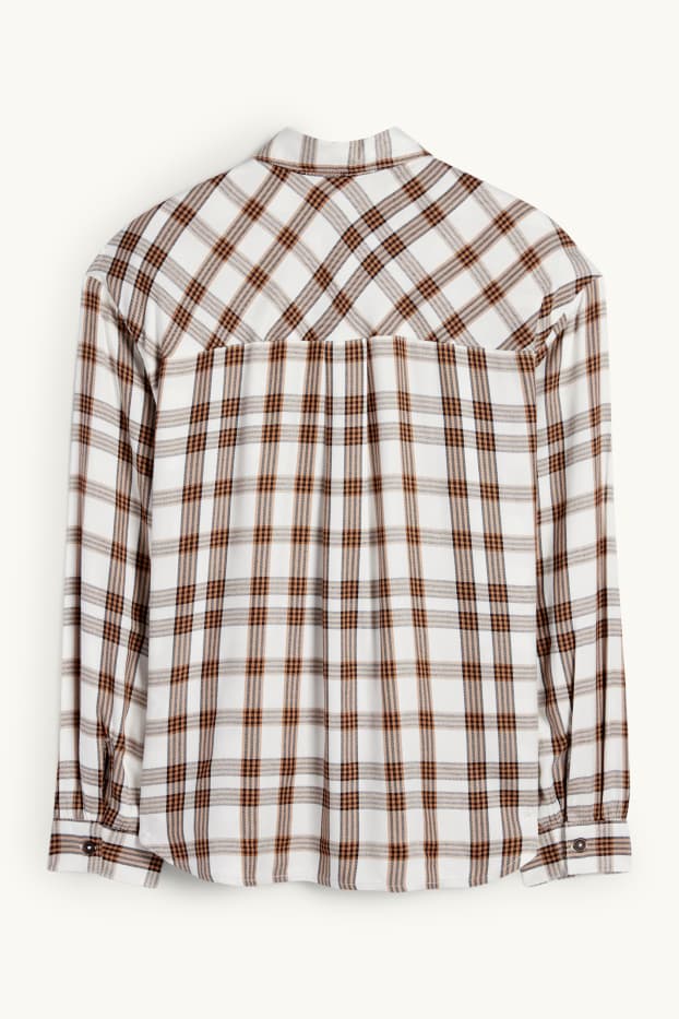 Enfants filles - Chemise - à carreaux - marron / blanc crème