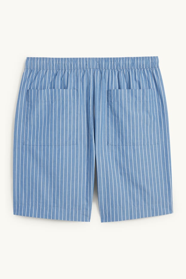 Pánské - Šortky - pruhované - modrá/bílá