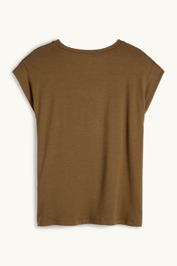 Damen - T-Shirt - braun