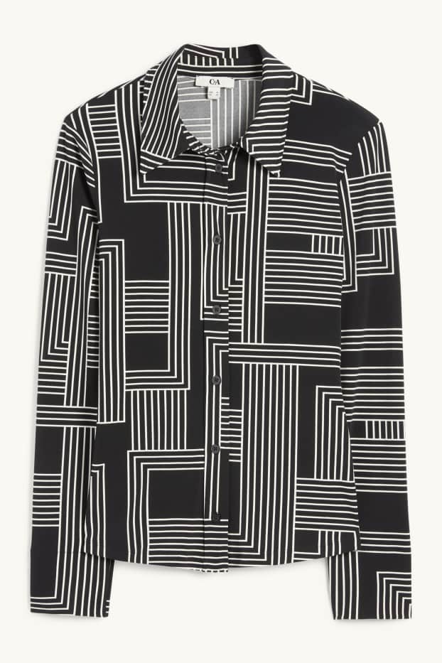 Donna - Blusa - fantasia - nero / bianco