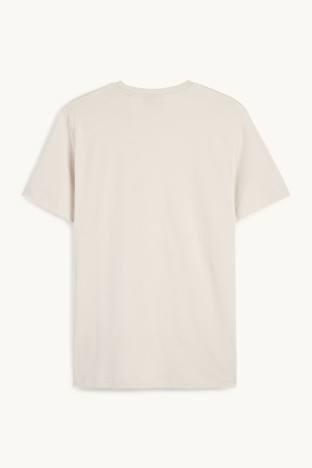 Pánské - Tričko - regular fit - béžová