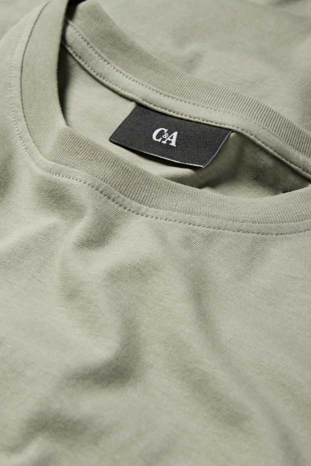 Heren - T-shirt - regular fit - lichtgroen