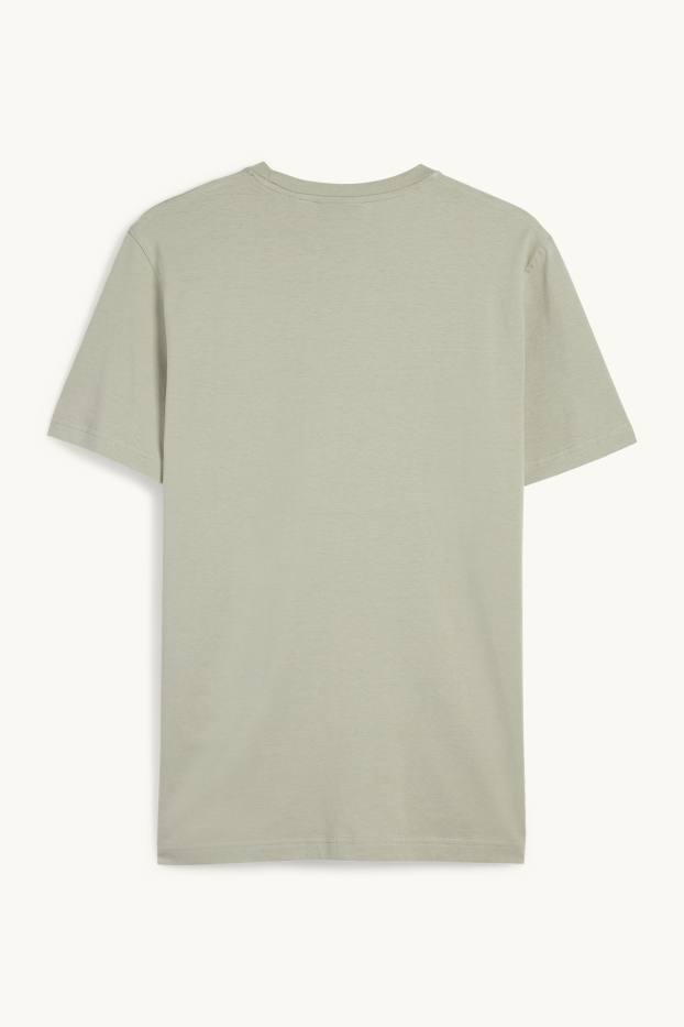 Heren - T-shirt - regular fit - lichtgroen