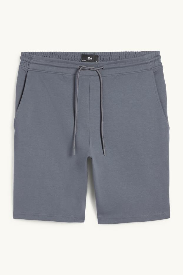 Hommes - Short en molleton - gris foncé