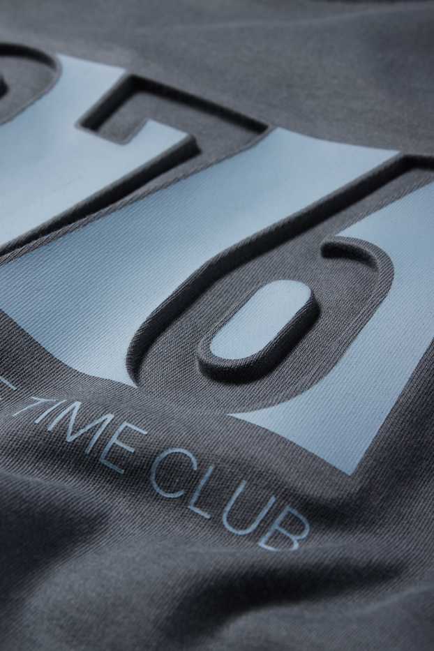 Hommes - T-shirt - relaxed fit - gris foncé