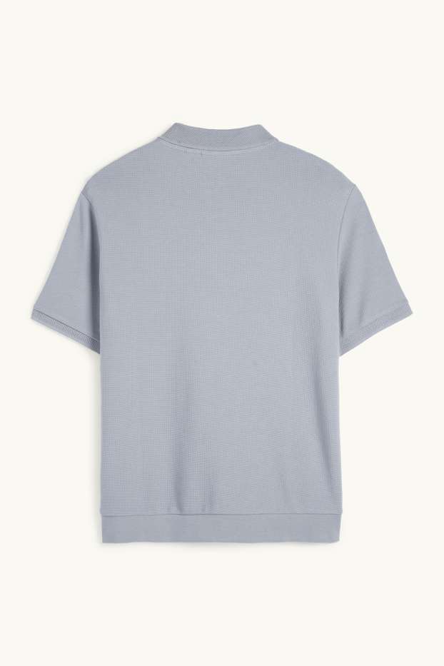 Home - Polo - regular fit - texturat - blau clar