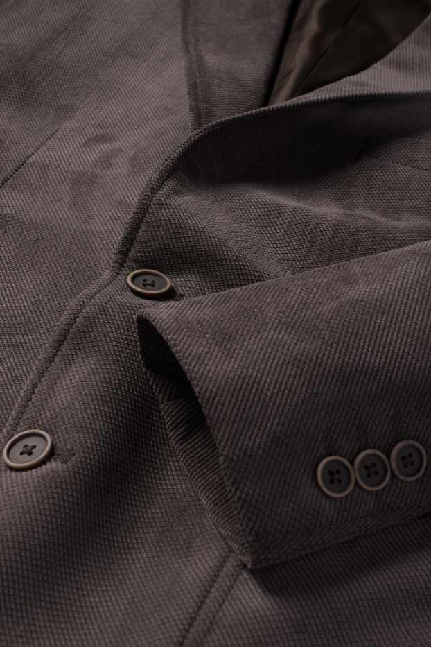 Herren - Sakko - Regular Fit - strukturiert - dunkelgrau