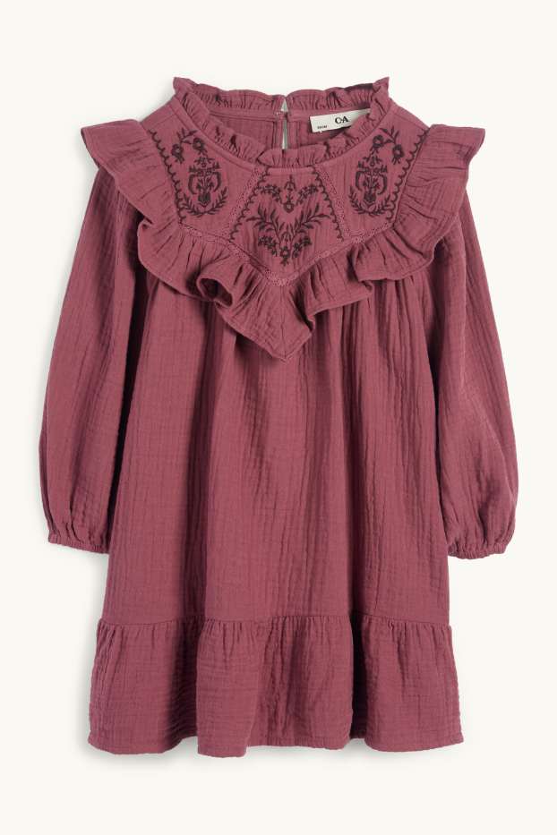 Nena - Vestit de mussolina - bordeus