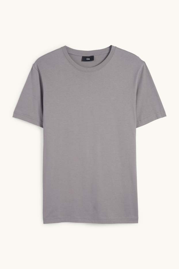Pánské - Tričko - regular fit - šedá