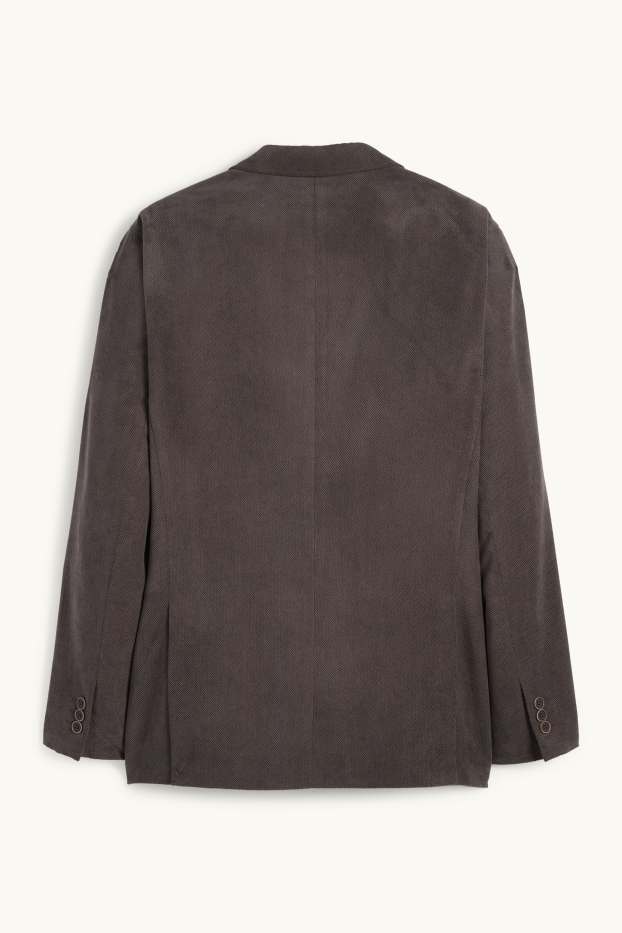 Herren - Sakko - Regular Fit - strukturiert - dunkelgrau