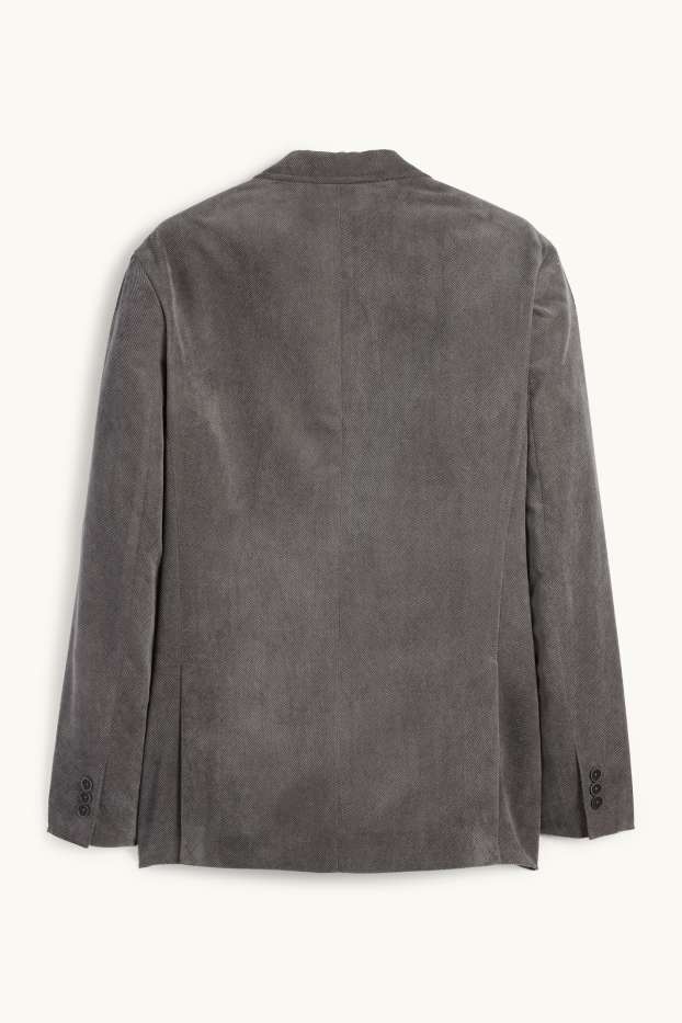 Herren - Sakko - Regular Fit - strukturiert - grau