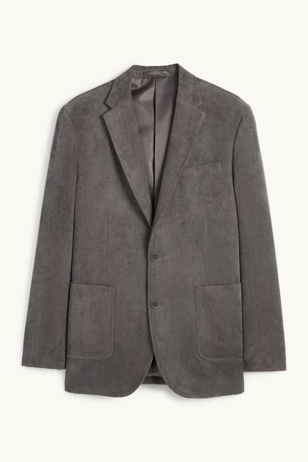 Herren - Sakko - Regular Fit - strukturiert - grau