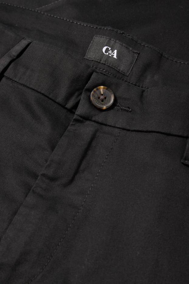 Pánské - Kalhoty chino - tapered fit - černá