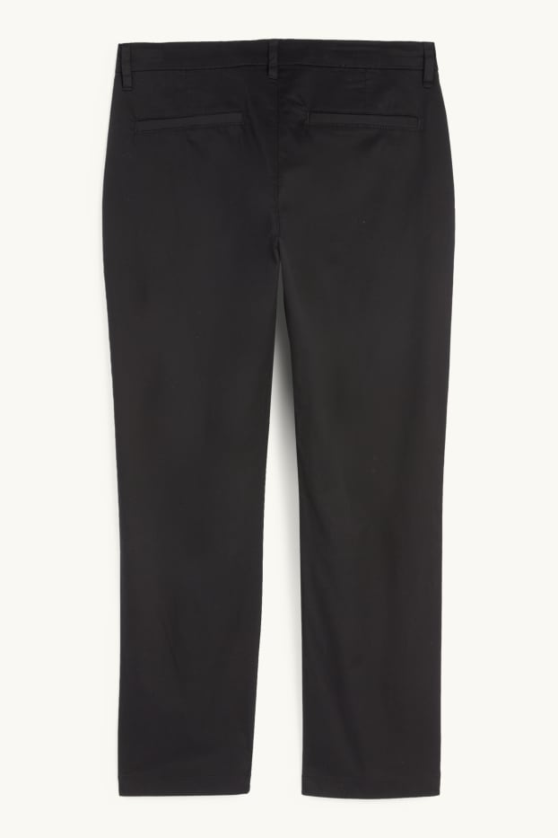 Pánské - Kalhoty chino - tapered fit - černá