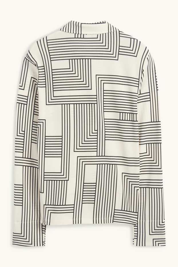 Donna - Blusa - fantasia - bianco crema