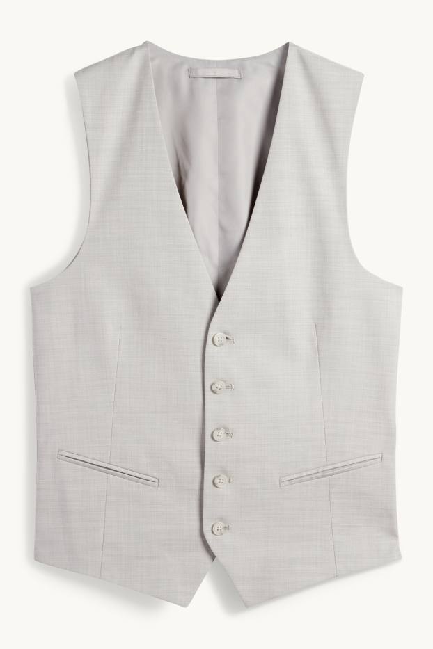 Herren - Baukasten-Weste - Regular Fit - Flex - hellgrau