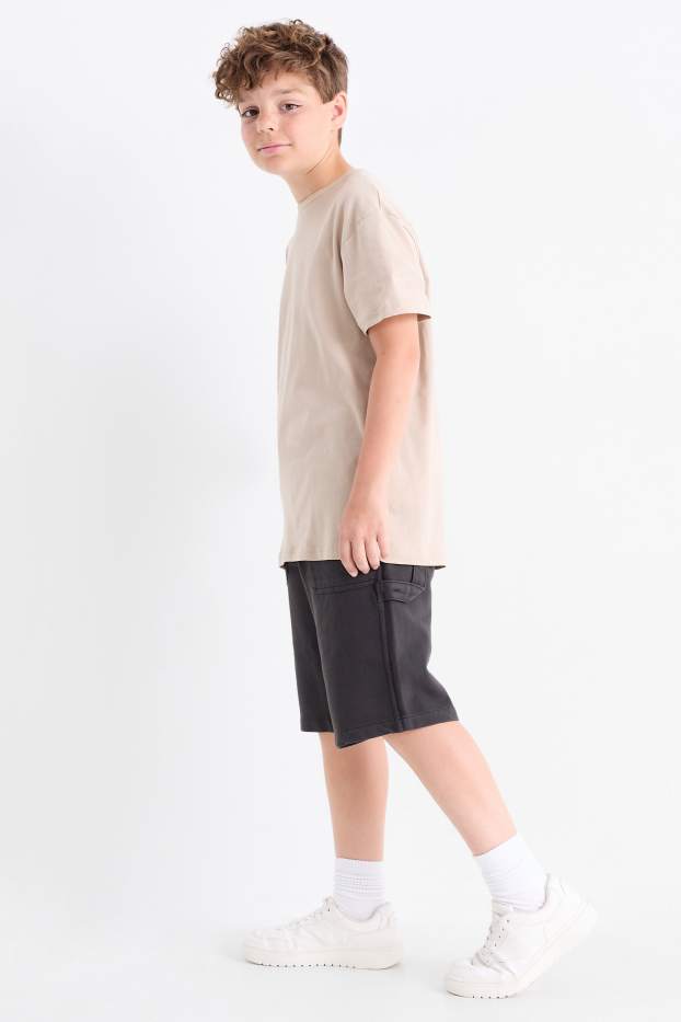 Enfants garçons - Short en molleton - gris foncé