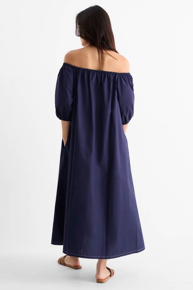 Femmes - Rangsutra x C&A - robe de coupe évasée - bleu foncé