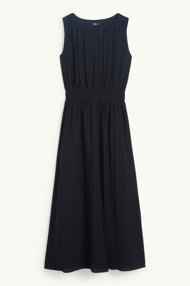 Damen - Fit & Flare Kleid - schwarz