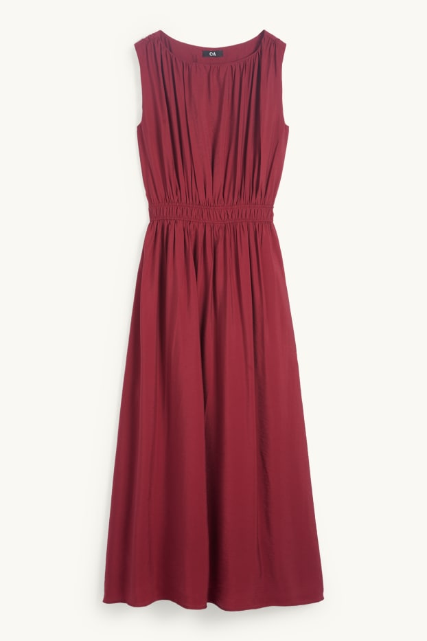 Femmes - Robe Fit & Flare - rouge foncé